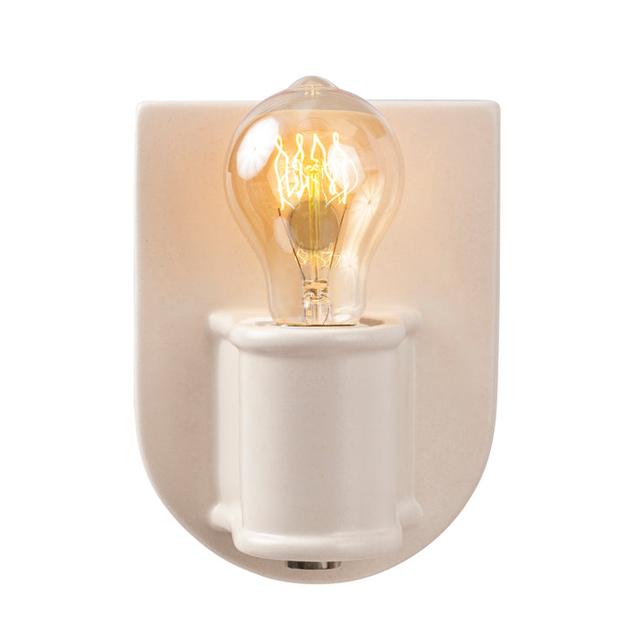 Justice Designs CER-7031-MAT-NCKL One Light Wall Sconce, Matte White