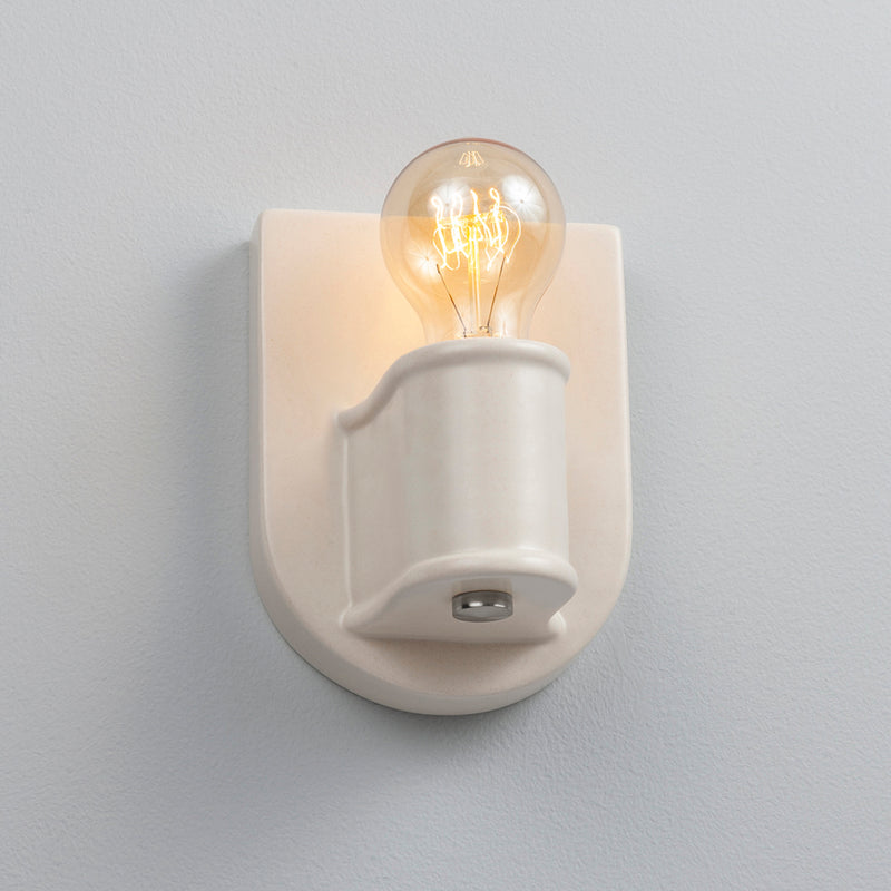 Justice Designs CER-7031-MAT-NCKL One Light Wall Sconce, Matte White
