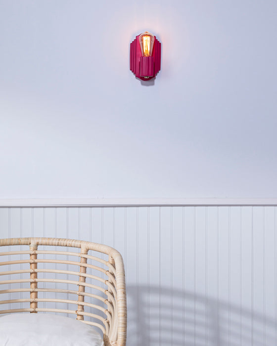 Justice Designs CER-7041-CRSE-NCKL One Light Wall Sconce, Cerise