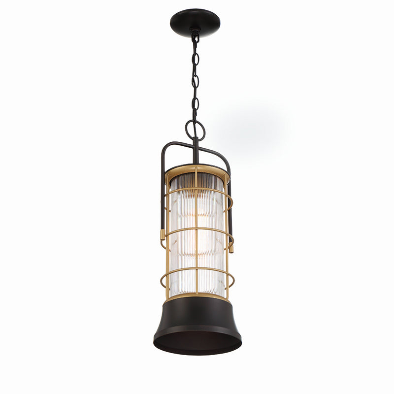Eurofase 44266-011 One Light Pendant, Gold-Black