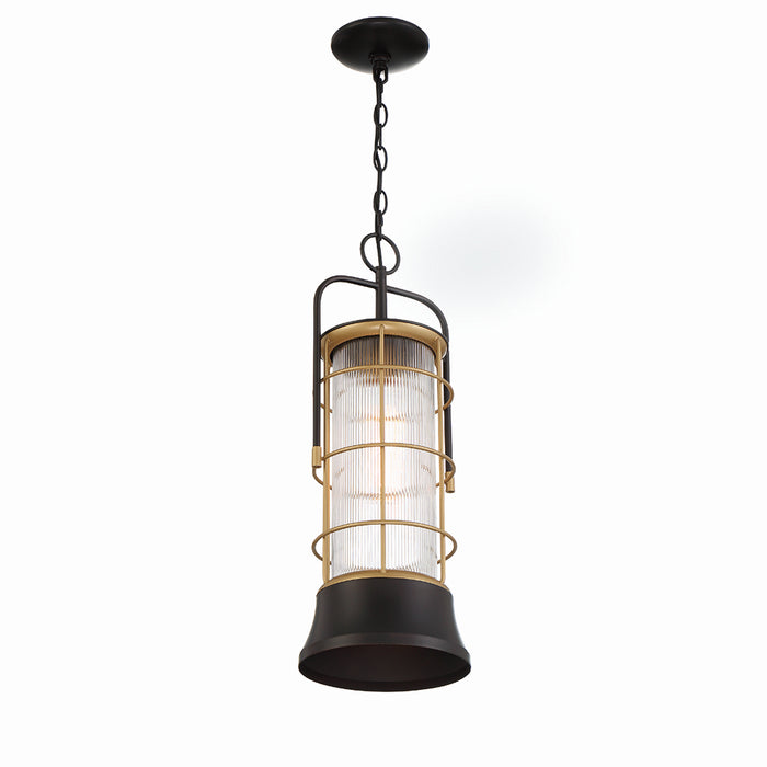 Eurofase 44266-011 One Light Pendant, Gold-Black