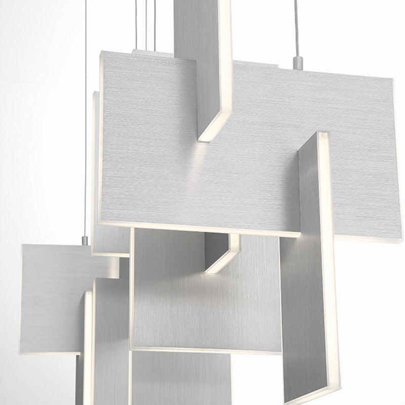 Eurofase 38044-030 LED Chandelier, Silver