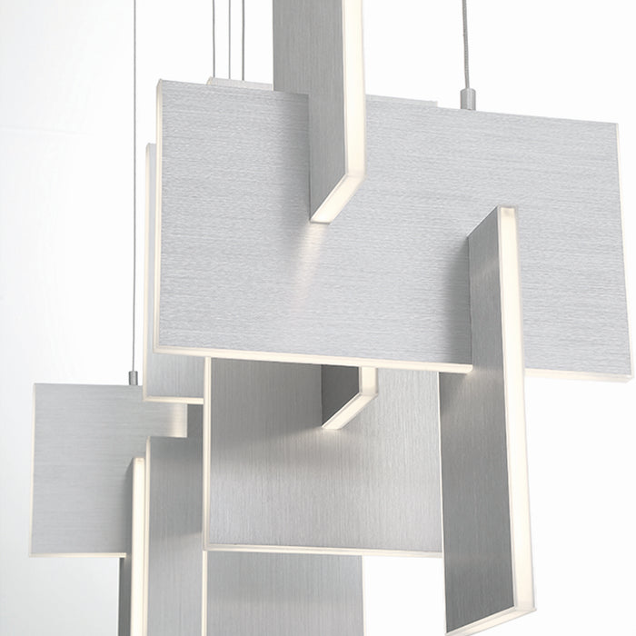 Eurofase 38044-030 LED Chandelier, Silver