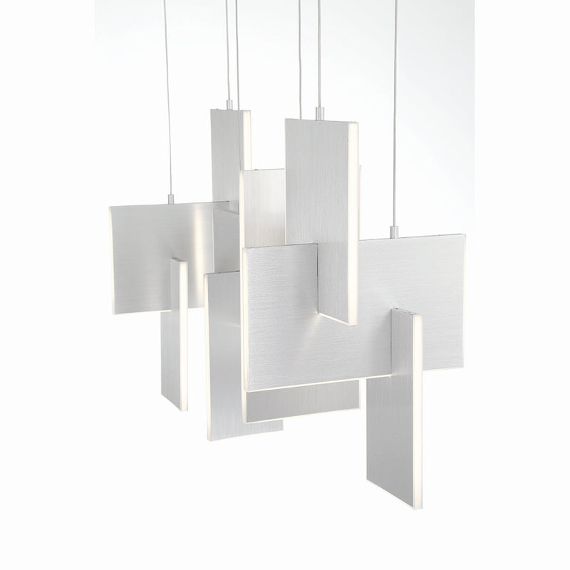 Eurofase 37345-036 LED Chandelier, Silver