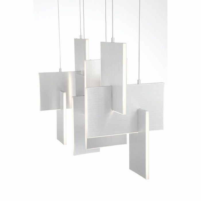 Eurofase 37345-036 LED Chandelier, Silver
