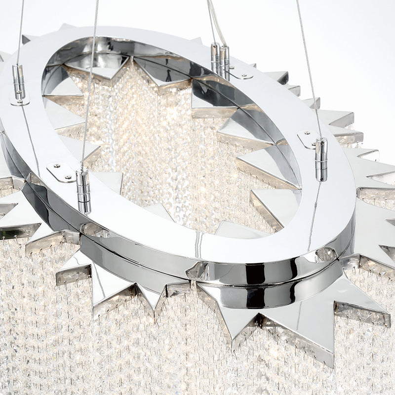 Eurofase 43884-018 18 Light Chandelier, Chrome