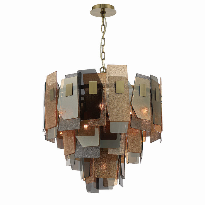 Eurofase 43875-016 Ten Light Chandelier, Brass