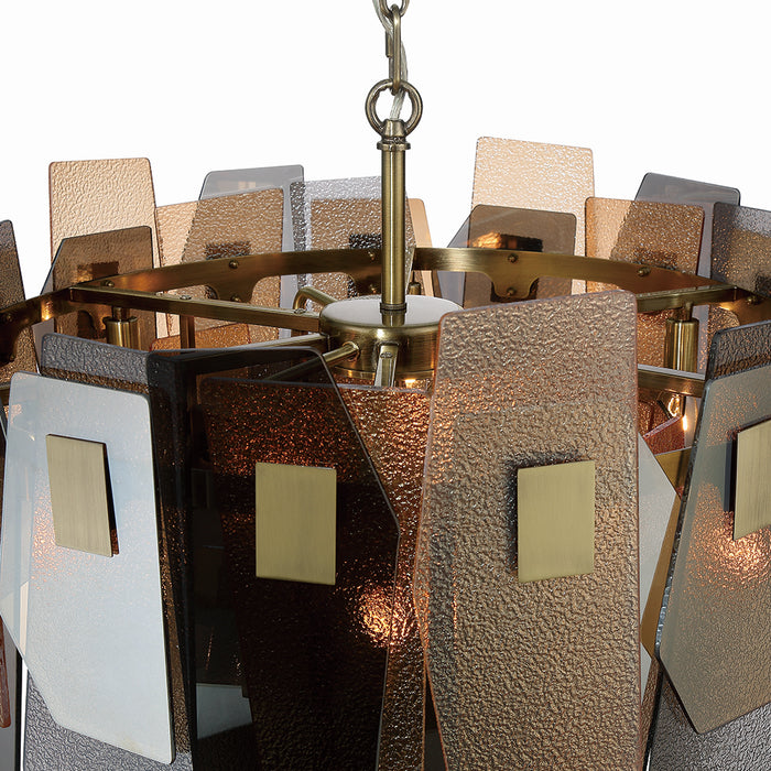 Eurofase 43875-016 Ten Light Chandelier, Brass