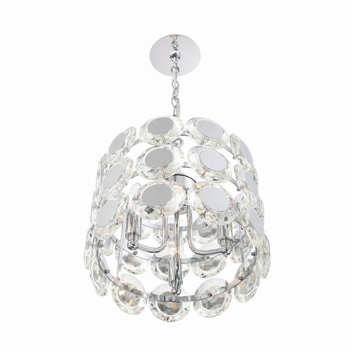Eurofase 44284-015 Three Light Chandelier, Chrome