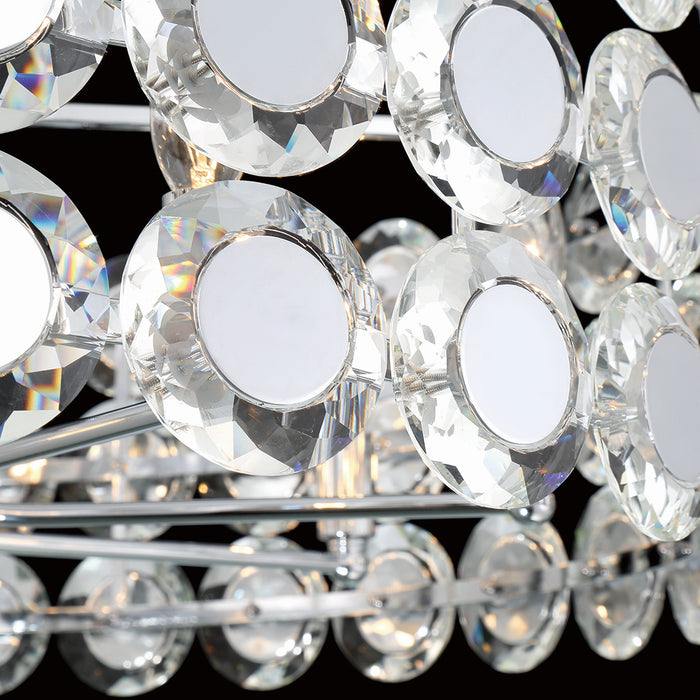 Eurofase 44286-019 Eight Light Chandelier, Chrome
