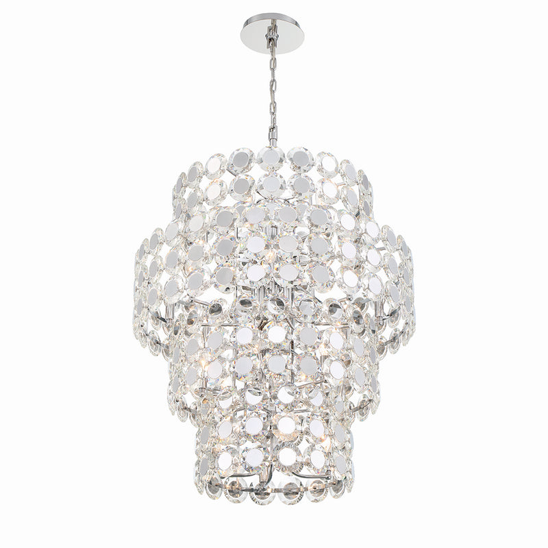 Eurofase 44289-010 24 Light Chandelier, Chrome