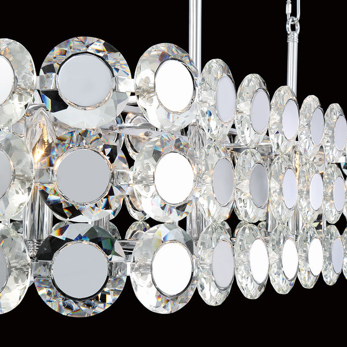 Eurofase 44287-016 Eight Light Chandelier, Chrome
