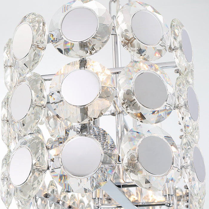 Eurofase 44287-016 Eight Light Chandelier, Chrome