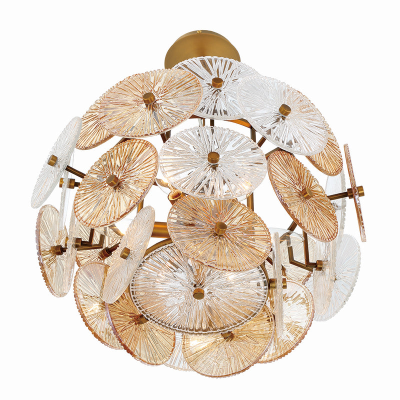Eurofase 44571-016 Six Light Chandelier, Gold