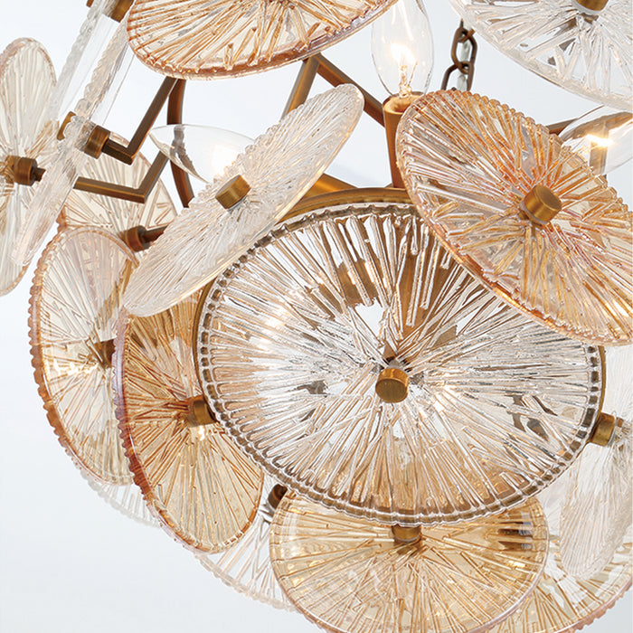 Eurofase 44571-016 Six Light Chandelier, Gold