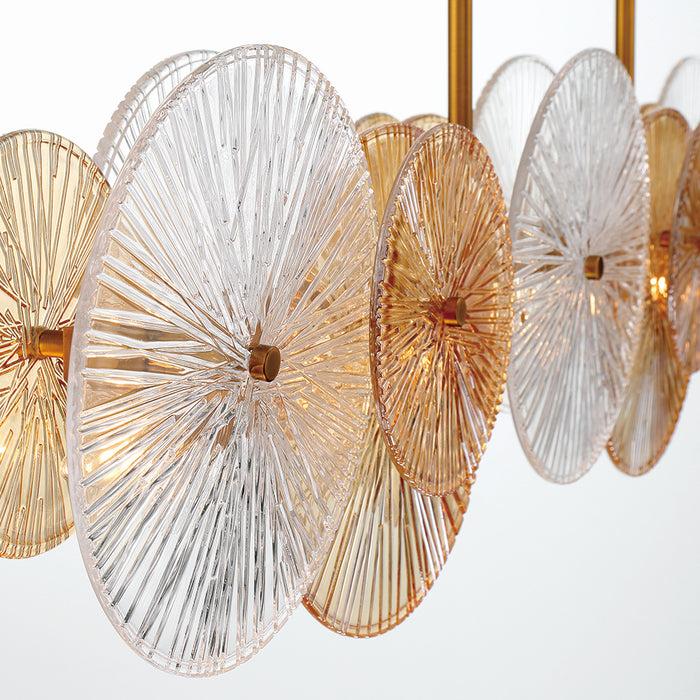 Eurofase 44570-019 Eight Light Chandelier, Gold