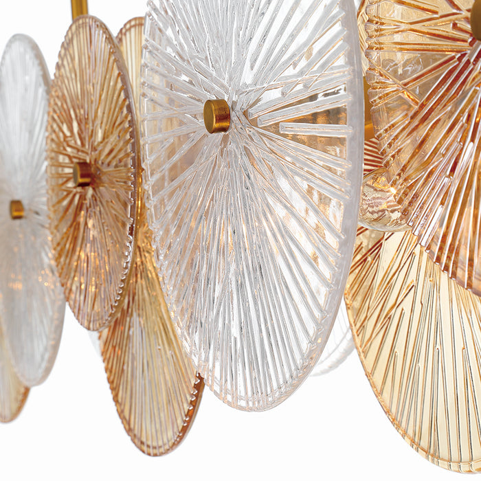 Eurofase 44570-019 Eight Light Chandelier, Gold