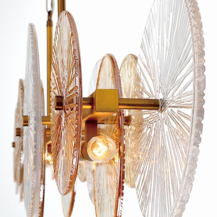 Eurofase 44570-019 Eight Light Chandelier, Gold