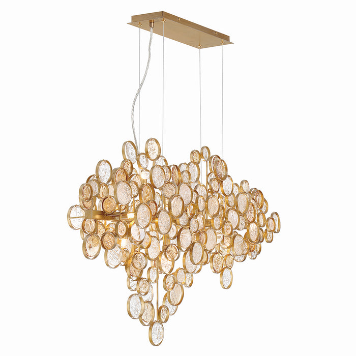 Eurofase 34031-022 12 Light Chandelier, Gold