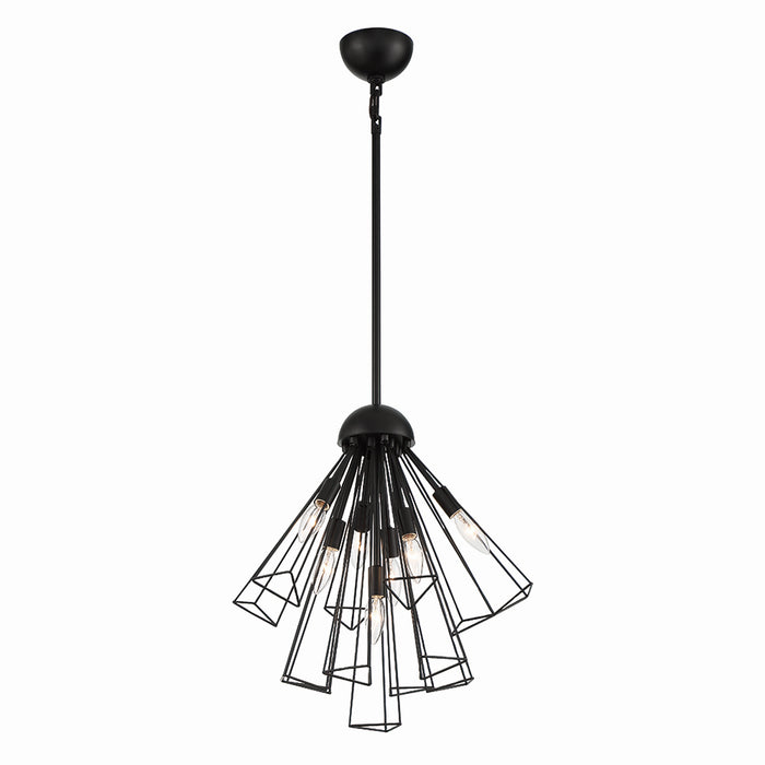 Eurofase 43862-016 Seven Light Pendant, Black