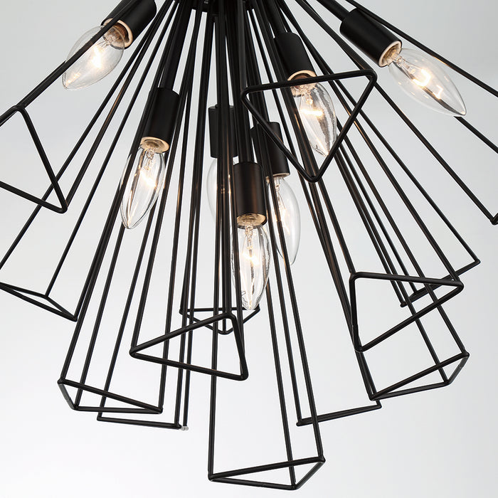 Eurofase 43862-016 Seven Light Pendant, Black