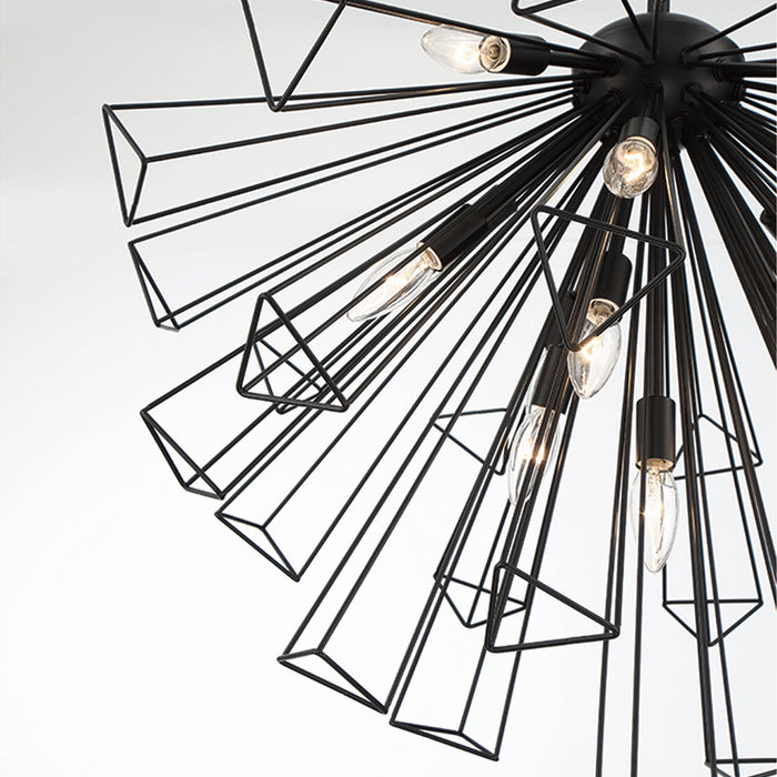 Eurofase 43863-013 13 Light Chandelier, Black