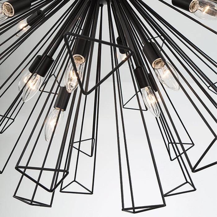 Eurofase 43864-010 29 Light Chandelier, Black