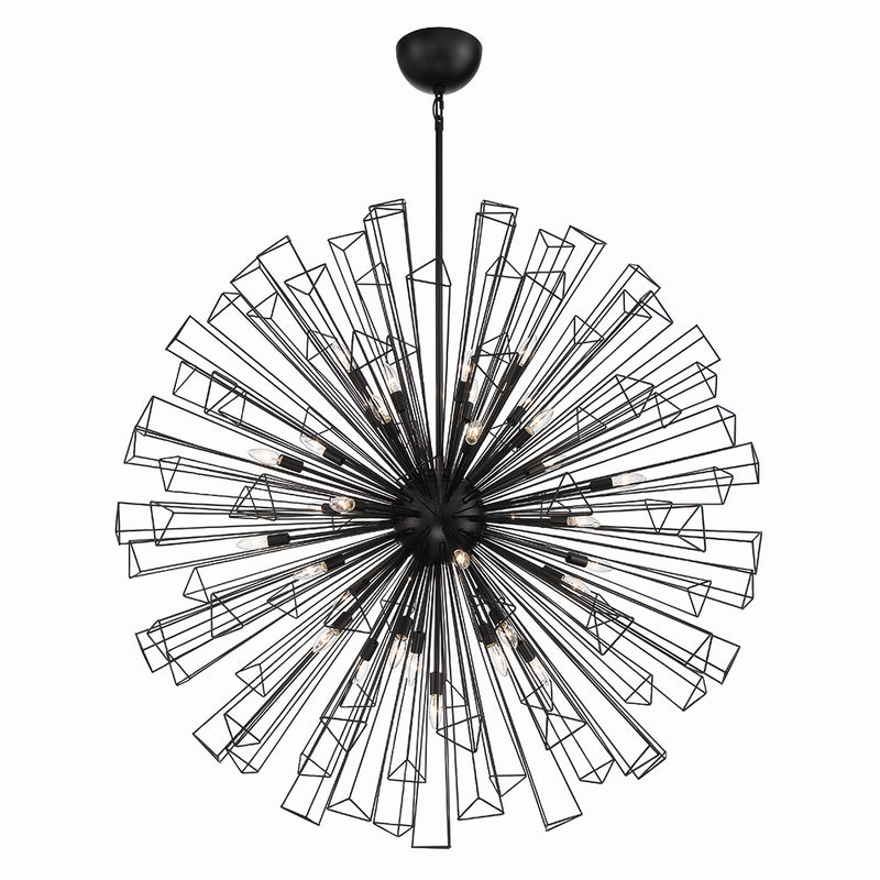 Eurofase 43865-017 35 Light Chandelier, Black