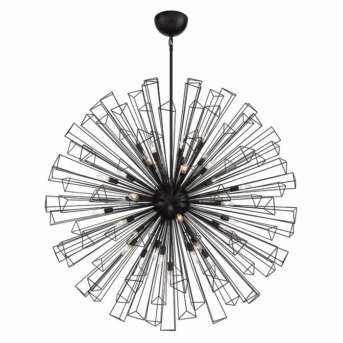 Eurofase 43865-017 35 Light Chandelier, Black