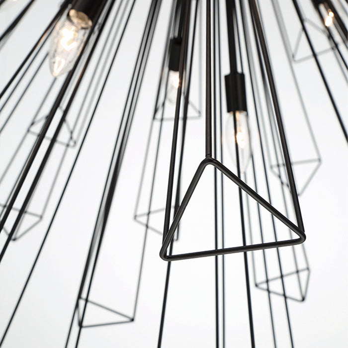Eurofase 43865-017 35 Light Chandelier, Black