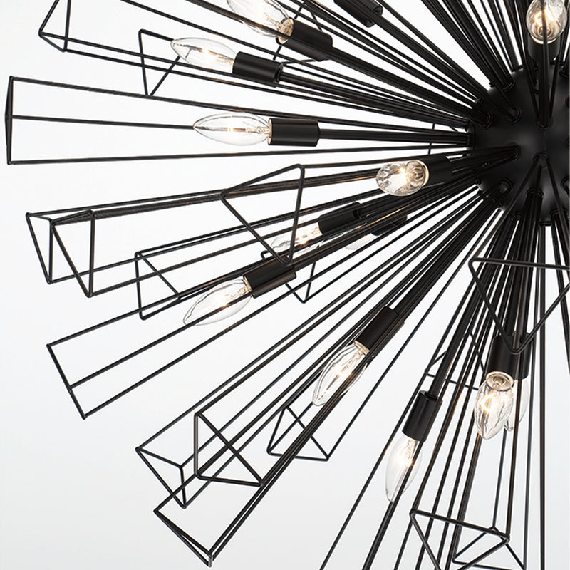 Eurofase 43865-017 35 Light Chandelier, Black