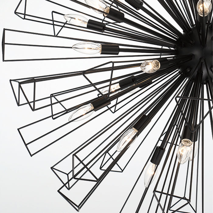 Eurofase 43865-017 35 Light Chandelier, Black