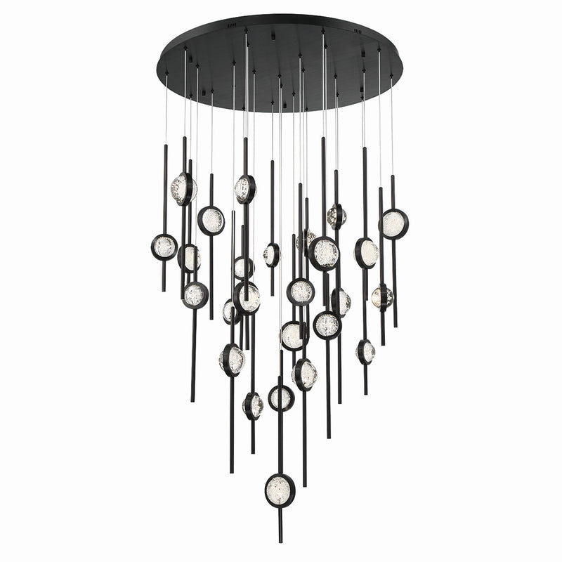 Eurofase 43890-019 LED Chandelier, Black