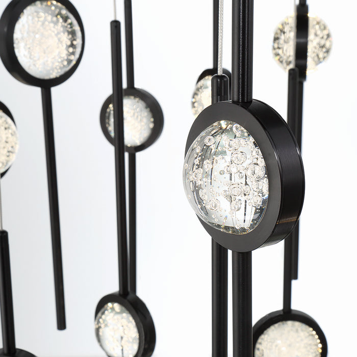 Eurofase 43890-019 LED Chandelier, Black