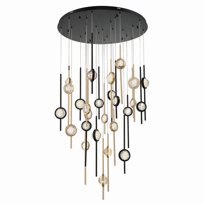 Eurofase 43890-033 LED Chandelier, Gold-Black