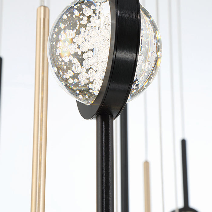 Eurofase 43890-033 LED Chandelier, Gold-Black
