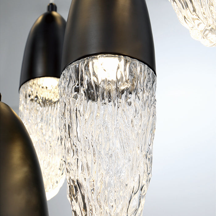 Eurofase 43859-022 12 Light Chandelier, Black
