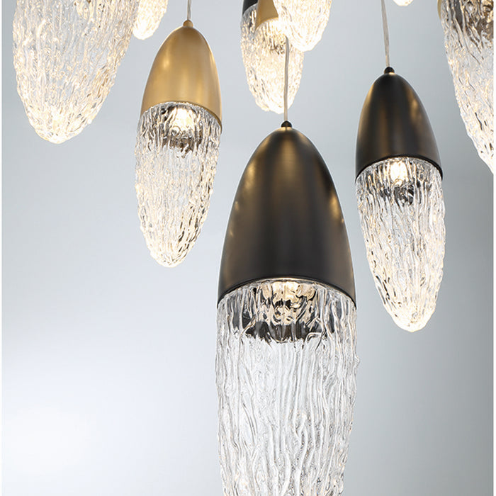 Eurofase 43859-041 12 Light Chandelier, Gold-Black