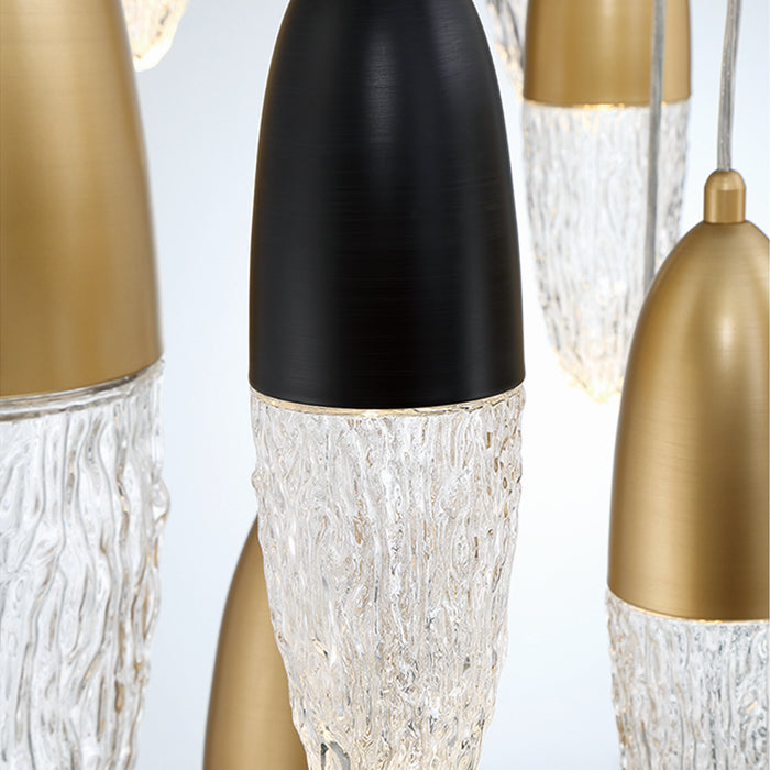 Eurofase 43859-041 12 Light Chandelier, Gold-Black