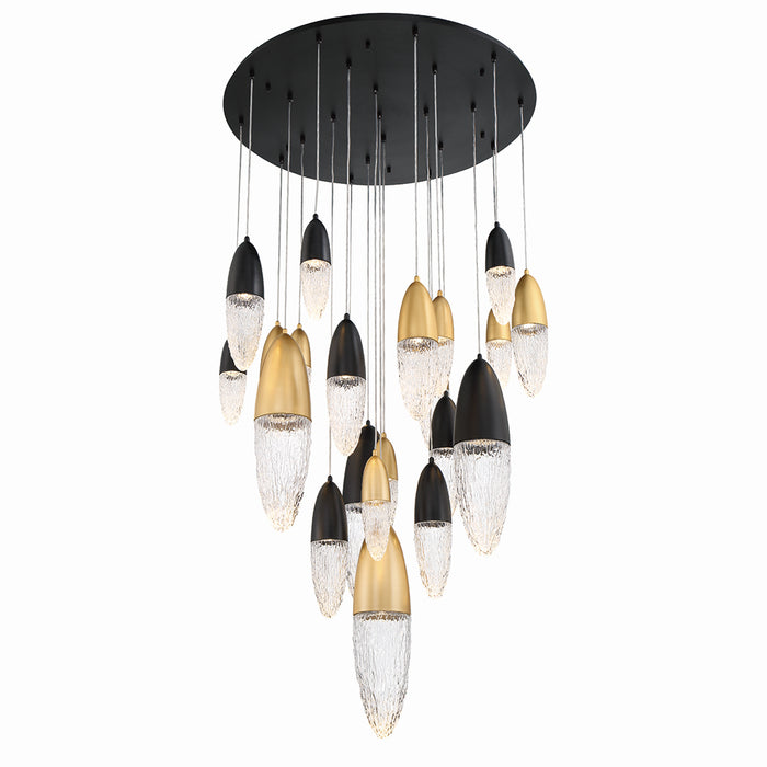 Eurofase 43860-043 22 Light Chandelier, Gold-Black