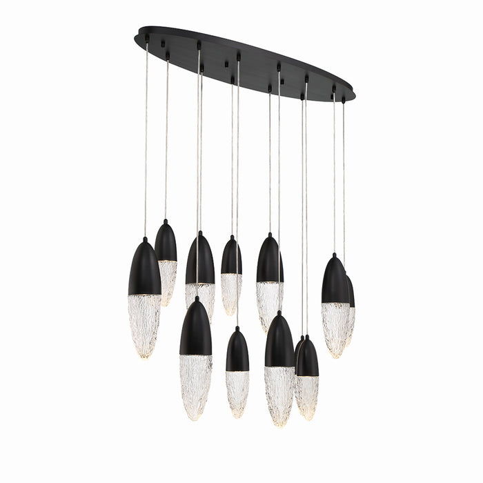 Eurofase 43861-024 12 Light Chandelier, Black