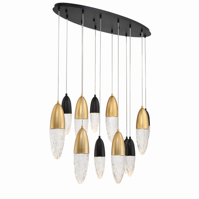Eurofase 43861-042 20 Light Chandelier, Gold-Black