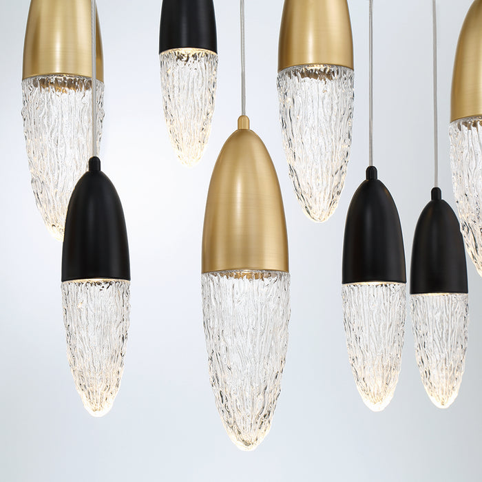 Eurofase 43861-042 20 Light Chandelier, Gold-Black