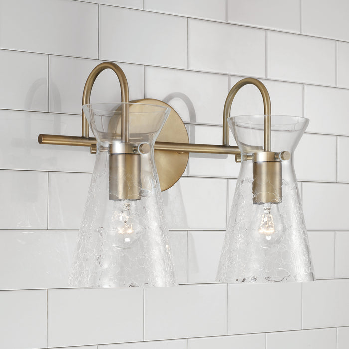 Capital Lighting 142421AD Two Light Vanity, Aged Brass