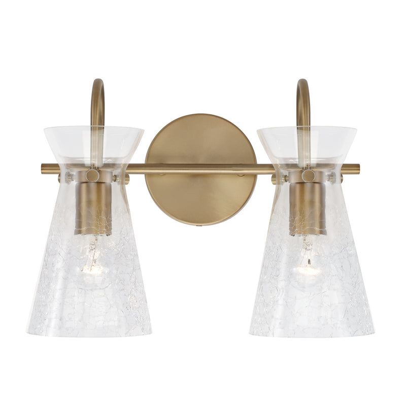 Capital Lighting 142421AD Two Light Vanity, Aged Brass