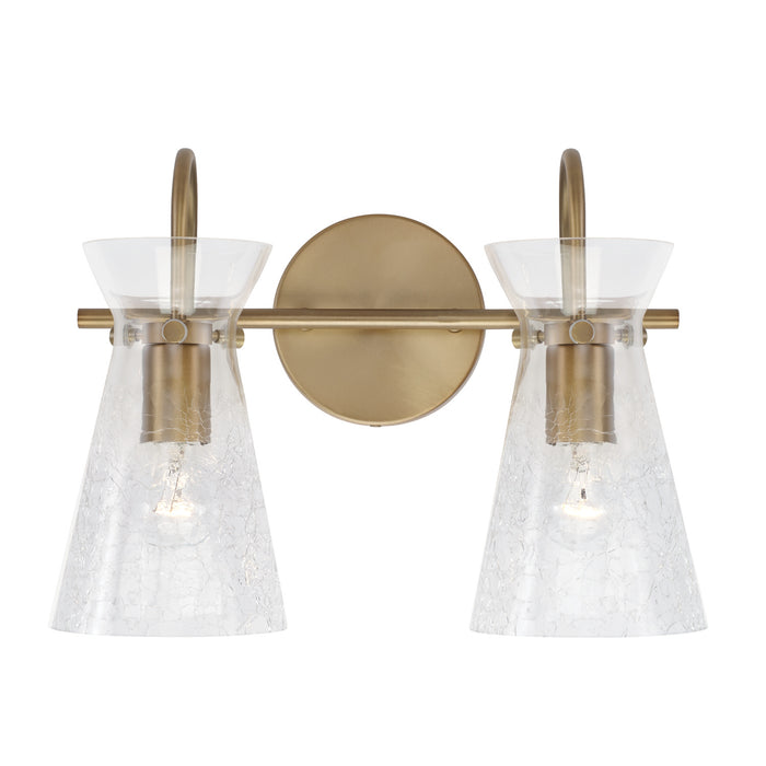Capital Lighting 142421AD Two Light Vanity, Aged Brass