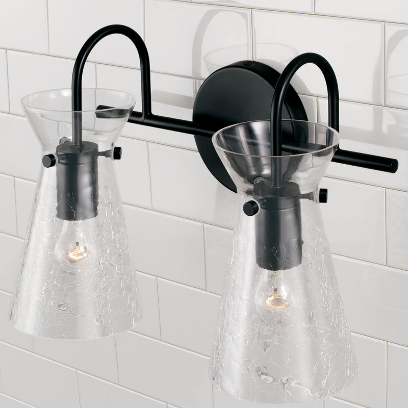 Capital Lighting 142421MB Two Light Vanity, Matte Black