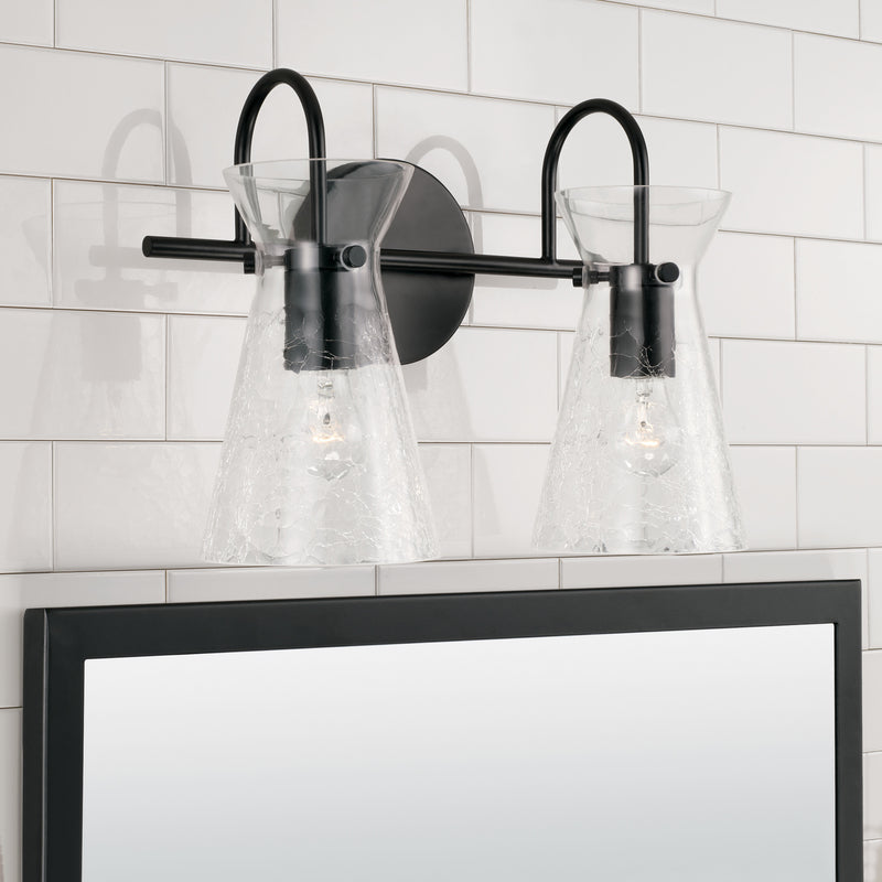 Capital Lighting 142421MB Two Light Vanity, Matte Black
