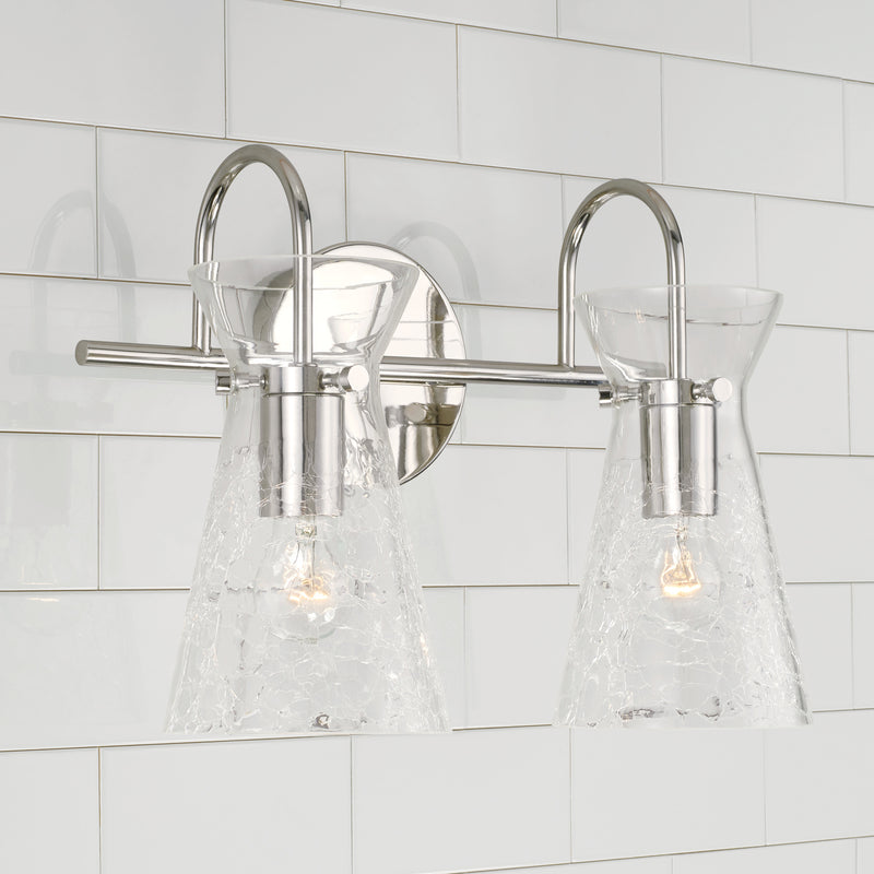 Capital Lighting 142421PN Two Light Vanity, Polished Nickel