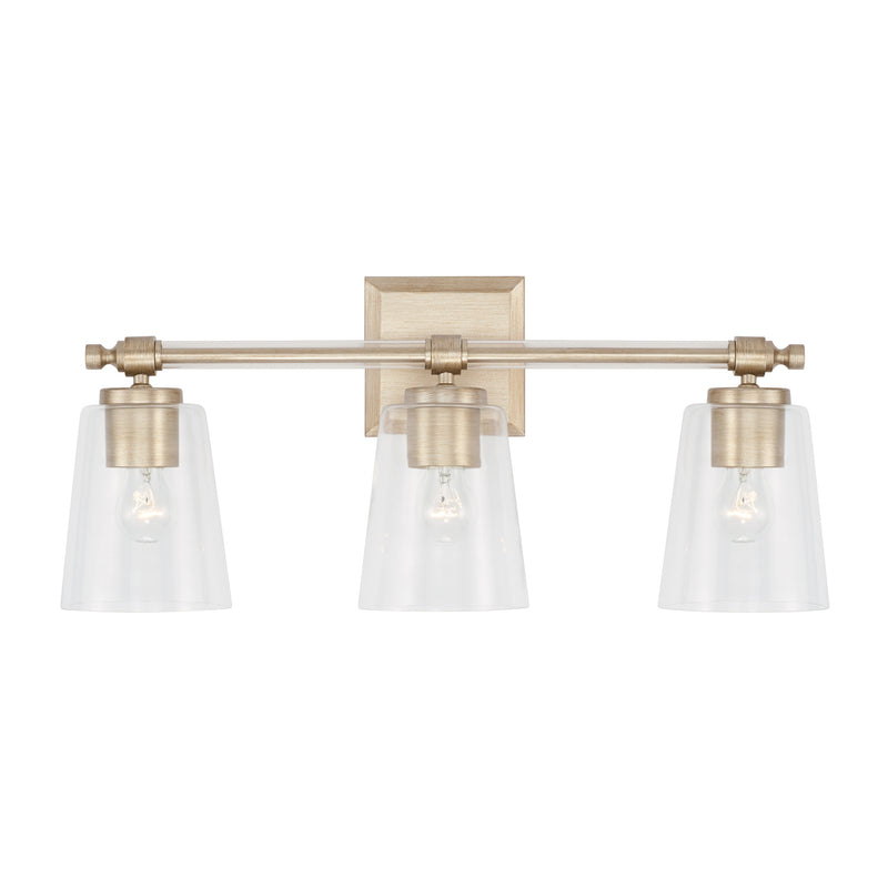 Capital Lighting 144831BS-523 Three Light Vanity, Brushed Champagne